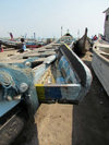 Accra, Ghana: Jamestown district - fishing boats on the beach - photo by G.Frysinger