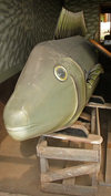Accra, Ghana: fish shaped coffin for a fisherman - Ghanian casket makers - photo by G.Frysinger