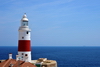 Gibraltar: Europa Point Lighthouse, aka Trinity Lighthouse, Victoria Tower or La Farola - horizon over the Strait of Gibraltar - photo by M.Torres