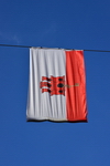 Gibraltar: flag of Gibralter and sky - photo by M.Torres