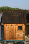 Gotland island: mailbox - miniature house - photo by C.Schmidt
