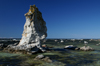 Fr island, Gotland, Sweden - Digerhuvud: 'Raukar' - limestone rock formations - column - photo by A.Ferrari
