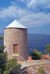 Greece - Idra island / Hydra  (Peloponnese): windmill (photo by Pierre Jolivet)