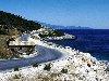Greek islands - Zante / Zakinthos: wiggling road - photo by A.Dnieprowsky