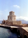 Greece - Korni ( Peloponnese): Bourtzi islet and tower - photo by T.Marshall