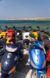 Greece - Paros: Scooters for rent - photo by D.Smith