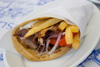 Greece - Paros: Close-up of an Giros sandwich - photo by D.Smith