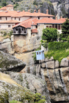 Greece - Meteora: AgiaTriada - cable car - photo by A.Dnieprowsky