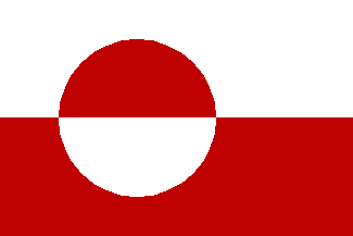 Greenland / Gronland/ Kalaallit Nunaat / Gronelandia / Grnland / Grenlande / Grnland / Grenlandia / Grnsko / Grnlanti - flag