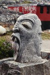 Greenland - Qaqortoq: double-faced art (photo by G.Frysinger)