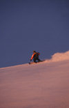 Greenland, Apussuit: snowboarder on the glacier - photo by S.Egeberg