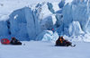 Greenland, Apussuit: snowscooters on the glacier - photo by S.Egeberg