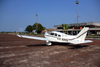 Bissau - Guinea Bissau / Guin Bissau: International Airport Osvaldo-Vieira, OXB, Piper PA-28 Cherokee aircraft / Aeroporto Internacional de Osvaldo-Vieira, avio 6V-AHG Arc en Ciel - photo by R.V.Lopes