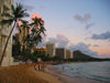 Oahu island - Waikiki beach: at sunset (photo by Rod Eime)