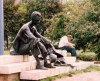 Hungary / Ungarn / Magyarorszg - Hungary - Budapest / BUD : Life imitates art - statue of poet Attila Jzsef on Kossuth Lajos tr (photo by Miguel Torres)