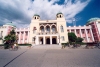 Hungary / Ungarn / Magyarorszg - Mohcs (Pcs province - Southern Transdanubia): town hall (photo by Miguel Torres)