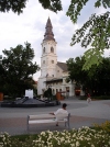 Hungary / Ungarn / Magyarorszg - Kecskemt (Bacs Kiskun province):  church and fountain (photo by J.Kaman)