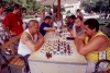 Hungary / Ungarn / Magyarorszg - Kecskemt (Bacs Kiskun province): Outdoor chess players (photo by J.Kaman)