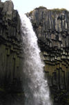 Iceland Svartifoss, Skaftafell - waterfall - basalt - basaltic rock formations (photo by B.Cain)