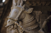India - Srirangam / Thiruvarangam (Tamil Nadu): horse sculpture - Sri Ranganathaswamy Temple / Karyatidenplastik - photo by W.Allgwer