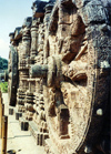 India - Konarak - Orissa: Sun temple - chariot wheel - Unesco world heritage site - photo by G.Frysinger