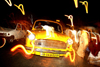 Calcutta / Kolkata, West Bengal, India: Taxi in Chowringhee - Hindustan Ambassador at night - photo by G.Koelman