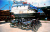Sunda Kelapa, South Jakarta, Indonesia - motorbikes - old port of Sunda Kelapa - photo by B.Henry