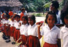 Indonesia - Pulau Amarsekaru island (Aru islands, Moluccas / Maluku): school children - photo by G.Frysinger