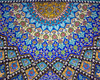 Isfahan / Esfahan / Ispahan / Isphahan / IFN - Iran: Imam / Shah Mosque - decorative tiles inside a half dome - floral design - tiles - photo by N.Mahmudova