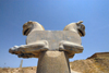 Iran - Persepolis: statue of double-headed Homa bird - photo by M.Torres