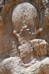 Iran - Naqsh-e Rustam: triumph relief of Shapur I - the king's face - photo by M.Torres