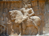 Iran - Naqsh-e Rustam: triumph relief of Sasanian king Shapur I, near the tomb of Darius I - with defeated Roman emperors Valerian and Philippus the Arab at his feet - photo by M.Torres