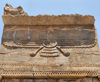 Iran - Persepolis: Tripylon or Council Hall - Xerxes' Hall of Audience - Faravahar, representation of Ahuramazda, the supreme god of the Persians - Zoroastranism - photo by M.Torres