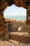 Iran - Hormuz island: Strait of Hormuz seen from the Portuguese castle - photo by M.Torres