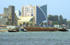 Iran -  Bandar Abbas / Porto Camerom: sunken ship and waterfront avenue - photo by M.Torres