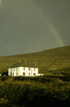 Kinvara, County Galway, Ireland: rainbow over Kinvara at the bottom of the Burren Stone Desert - photo by A.Harries