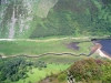 Ireland - Upper Lake and creek Glendalough (county Wicklow): from the air (photo by R.Wallace)