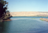 Israel - Deganya: the Jordan River leaves the Sea of Galilee / Yam Kinneret / Kineret lake - photo by M.Torres