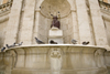 Rome, Italy: Dea Roma - Minerva - fountain outside Palazzo Senatorio in Piazza Campidoglio - photo by I.Middleton