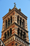 Rome, Italy: bell tower of St. Paul Within the Walls Episcopal Church - architect George Edmund Street - Via Nazionale - photo by M.Torres