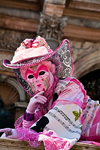 Carnival participant with Carnival costume in Piazza San Marco, Venice - photo by A.Beaton