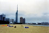 Japan - Fukuoka - island of Kyushu: beach and tower - photo by S.Lapides