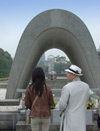 Japan (Honshu island) Hiroshima - Chugoku region: Memorial Cenotaph  / Hiroshima Peace City Memorial - Peace Garden - remembering the horrors of atomic warfare - photo by G.Frysinger