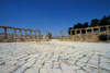 Jerash - Jordan: the Forum - looking North along the Cardo - Roman city of Gerasa - photo by M.Torres