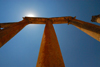 Jerash - Jordan: Street of Columns - Cardo - sun and columns - Roman city of Gerasa - photo by M.Torres