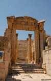 Jerash - Jordan: Byzantine cathedral Propylaeum - former Roman Temple of Dionysus - Roman city of Gerasa - photo by M.Torres