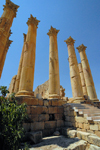 Jerash - Jordan: Temple of Artemis, daughter of Zeus and sister of Apollo - Roman city of Gerasa - photo by M.Torres