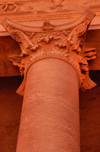 Jordan - Petra: Khazneh - Treasury - capital - column - UNESCO world heritage site - photo by M.Torres