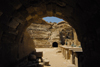 Jordan - Petra: the Theatre - barrel-vaulted tunnel, the parados, leads onto the orchestra - photo by M.Torres