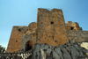 Ajlun - Jordan: Ajlun castle - tower, bridge and main gate - photo by M.Torres